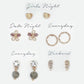 Gray Multipack Stud Earrings Set with Gift Box - ED10156