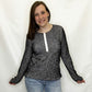 Black & White Henley Top from Heimish in Plus size only
