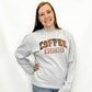 Coffee Weather Heather Gray Graphic Sweatshirt, Unisex, Sizes S-2x