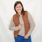 Copper Quilted Knit Padded Vest. Staccato.