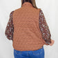 Copper Quilted Knit Padded Vest
