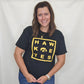 Cyclones or Hawkeyes Mascot Square Graphic Tee. Hawks.