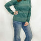 Dark Jade Stritch Striped Sweater