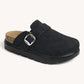 Forever Chunky Lug Sole Closed Toe Black Clog. Birkenstocks alternative. 