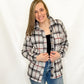 Gray, Black & Red Soft, Button Down Plaid