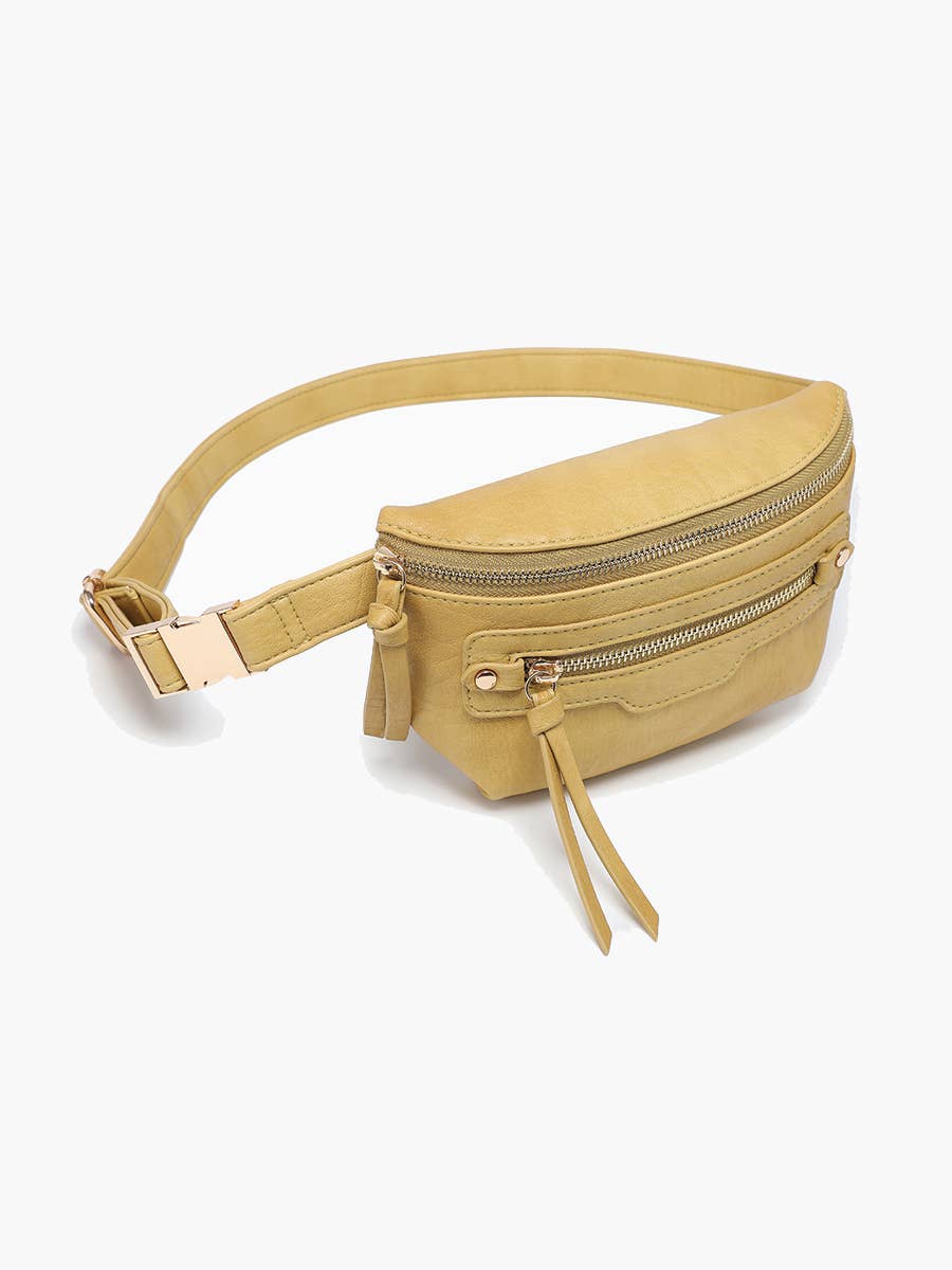 Jen & Co. Astrid Distressed Sling Bag - M2741. Side view of style.