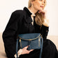 Jen & Co Aubree Flapover Multi-compartment Crossbody Bag - M2768. Lifestyle view.