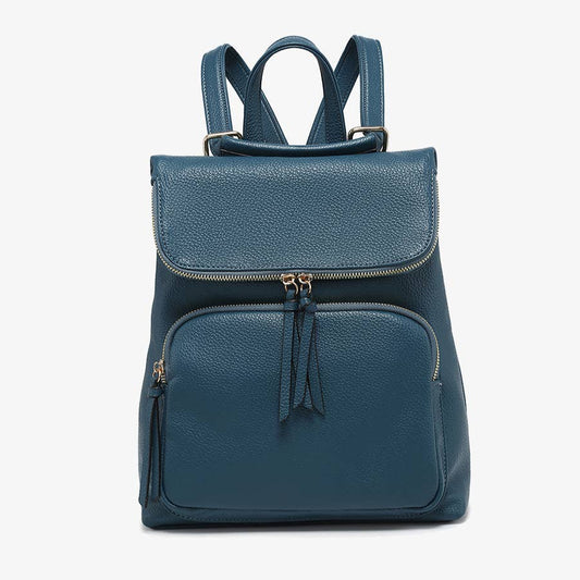 Jen & Co Everlee Convertible Backpack - BP2748. Prussian Blue. Front view.
