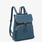 Jen & Co Everlee Convertible Backpack - BP2748. Prussian Blue. Side view.