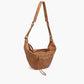 Jen & Co Leigh Distressed Hobo Bag - M2742. Caramel. Shoulder bag.