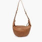 Jen & Co Leigh Distressed Hobo Bag - M2742 Caramel. Shoulder bag. Back view.