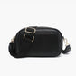 Jen & Co Sky Dual Zip Crossbody w/ Slip Pocket - M2531. Black.