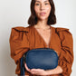 Jen & Co Sky Dual Zip Crossbody w/ Slip Pocket - M2531. Navy. Size look.