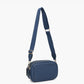 Jen & Co Sky Dual Zip Crossbody w/ Slip Pocket - M2531. Navy. Crossbody strap.