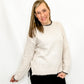 Light Khaki Sweater with Black Trim