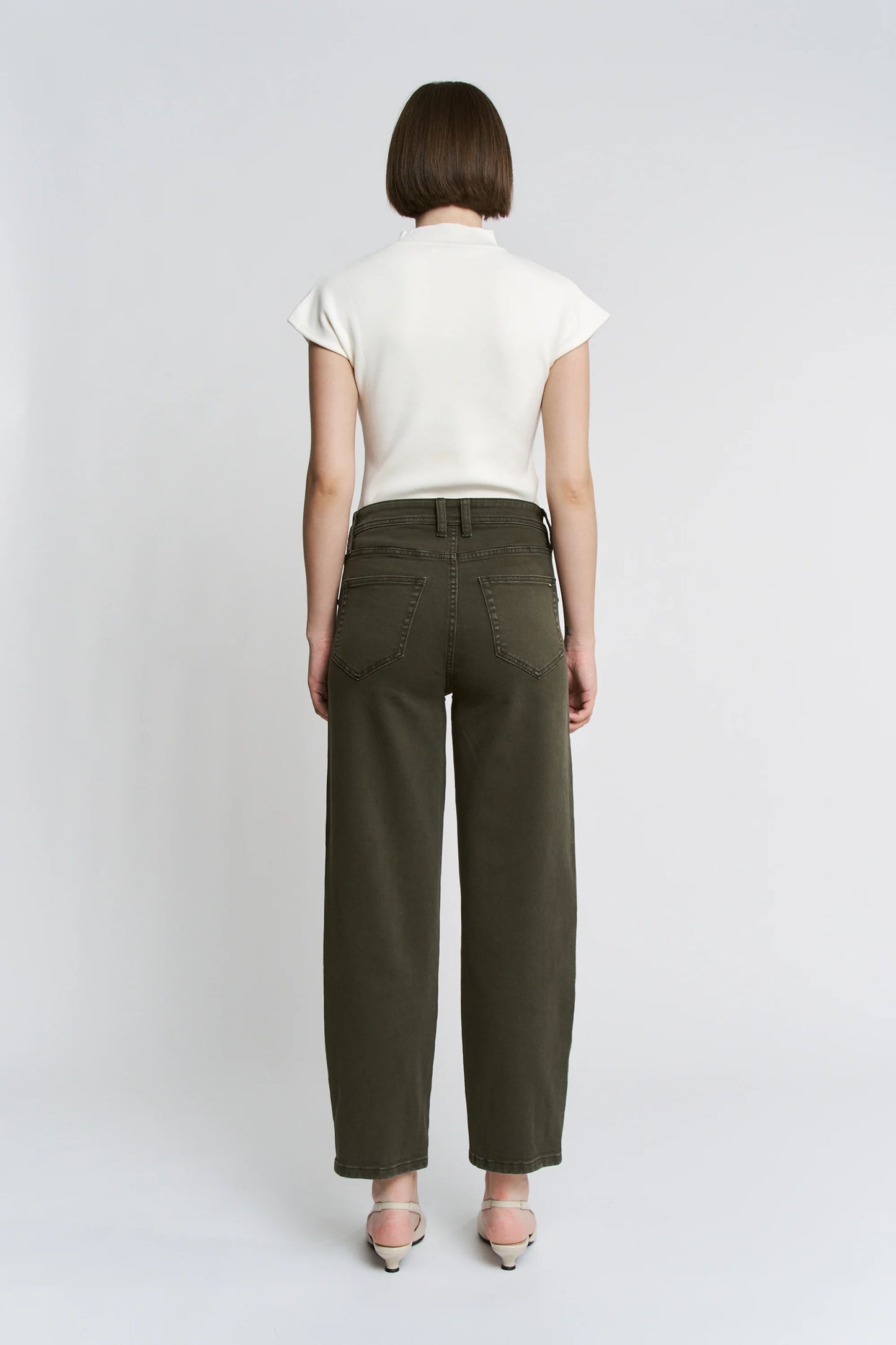 Mica Dark Fern Hi-Rise Ankle Straight Barrel Jeans - MDP-T3577DFA