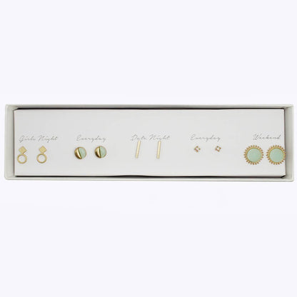 MIT Multipack Stud Earrings Set with Gift Box - ED10013. Fashion City.