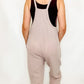 Oatmeal Casual Ribbed Sleeveless Jumpsuit