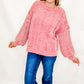 Mauve Two-Tone Knit Sweater