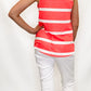 Coral & White Striped Tank Top