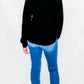 Black Casual Top with Cutout Design