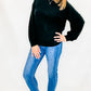 Black Casual Top with Cutout Design