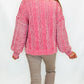 Mauve Two-Tone Knit Sweater