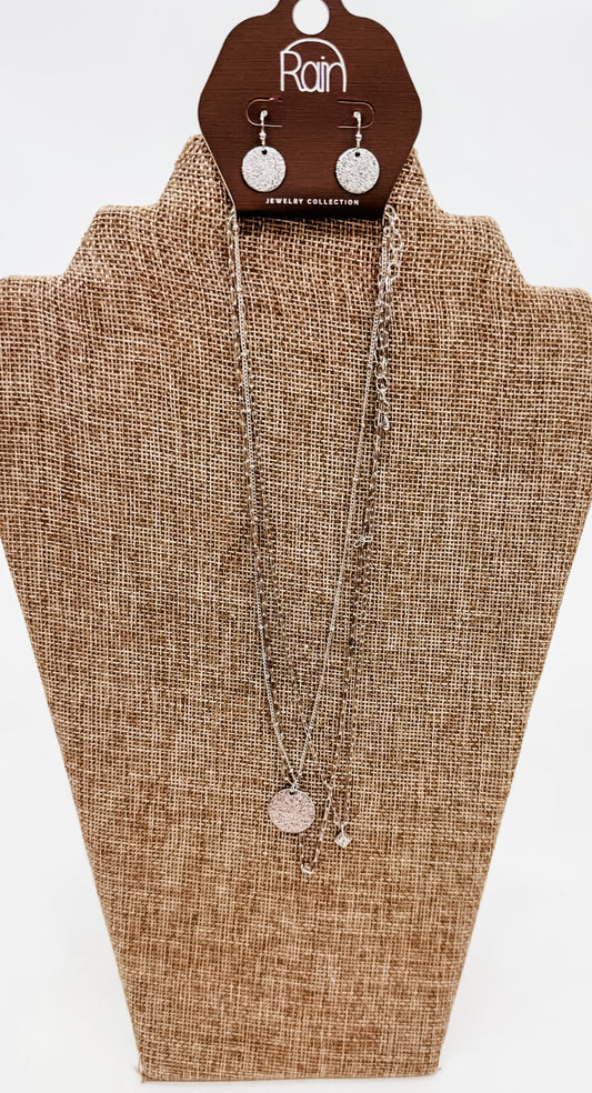 Triple Layer Chain Disc Necklace Set - Variety