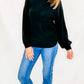 Black Casual Top with Cutout Design