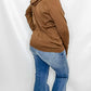 Mocha Brown Star Knit Hoodie Sweater. Heimish brand. S/M or M/L.