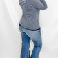 Navy Trimmed Striped Lightweight Hoodie. Staccato.