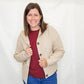 Oatmeal Hooded Sweater Jacket. Staccato