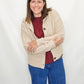 Oatmeal Hooded Sweater Jacket