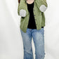 Olive or Rust Cardigan with Elbow Patches. Heimish brand. True to size. S, M, L.