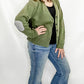 Olive or Rust Cardigan with Elbow Patches. Heimish brand. Fall cardigan.