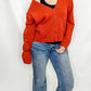 Olive or Rust Cardigan with Elbow Patches. Heimish brand. Rust. True to size.