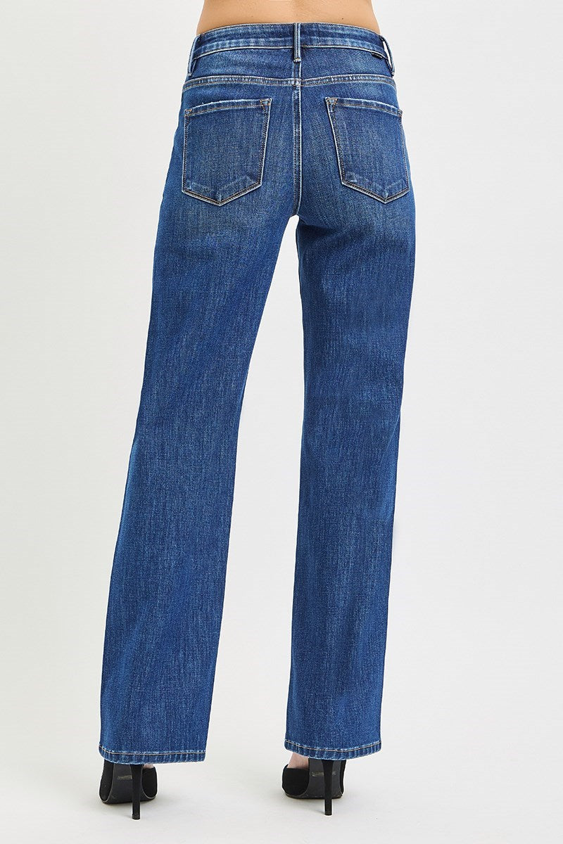 Risen High Rise 4 Way Stretch Tummy Control Straight Leg Jeans - PS21541