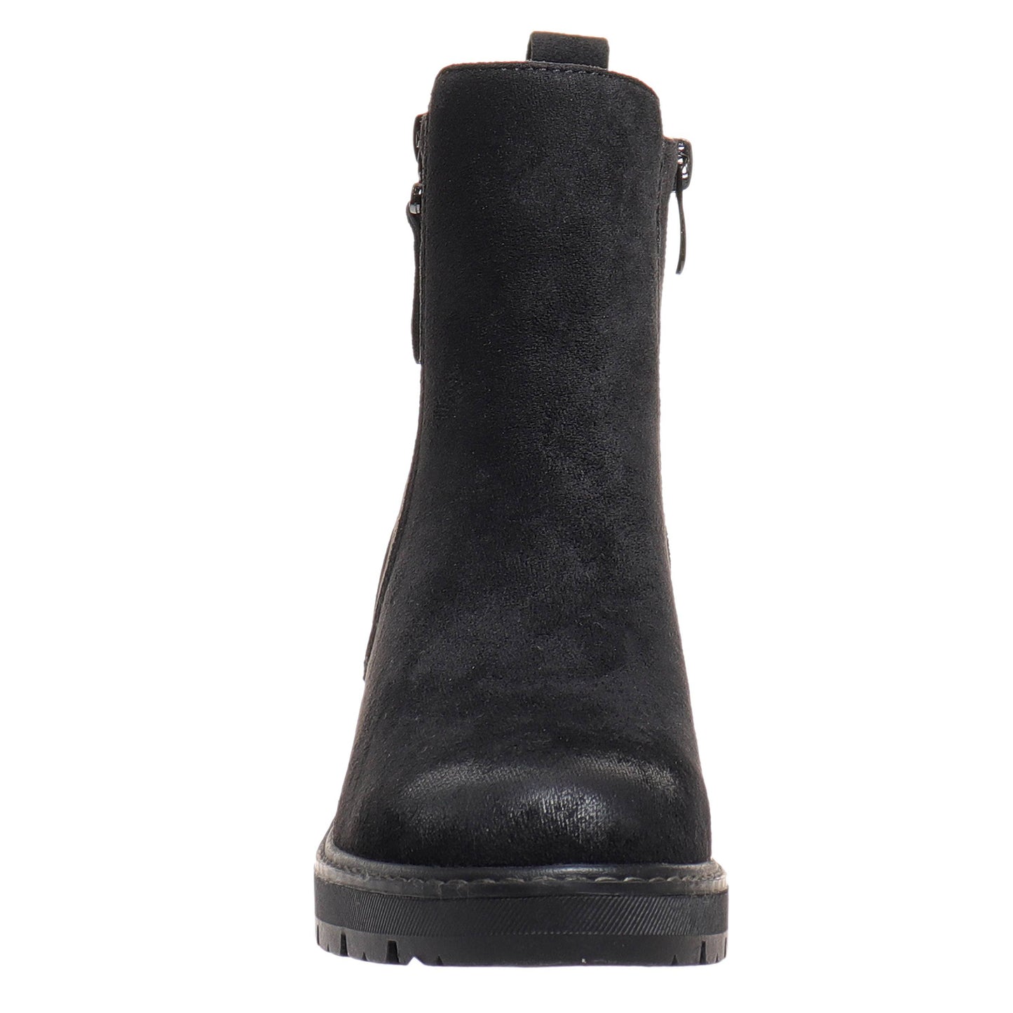 Pierre Dumas Black Everlee-1 Boots. Front view.