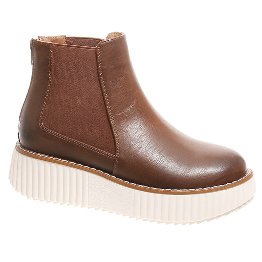 Pierre Dumas Whiskey Brown Sweet 8 Boot Shoe. Side view.