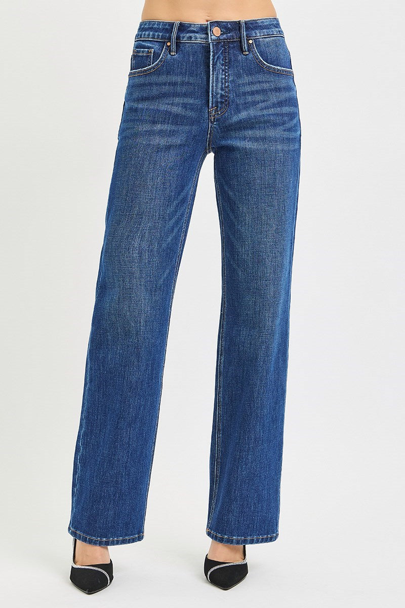 Risen High Rise 4 Way Stretch Tummy Control Straight Leg Jeans - PS21541