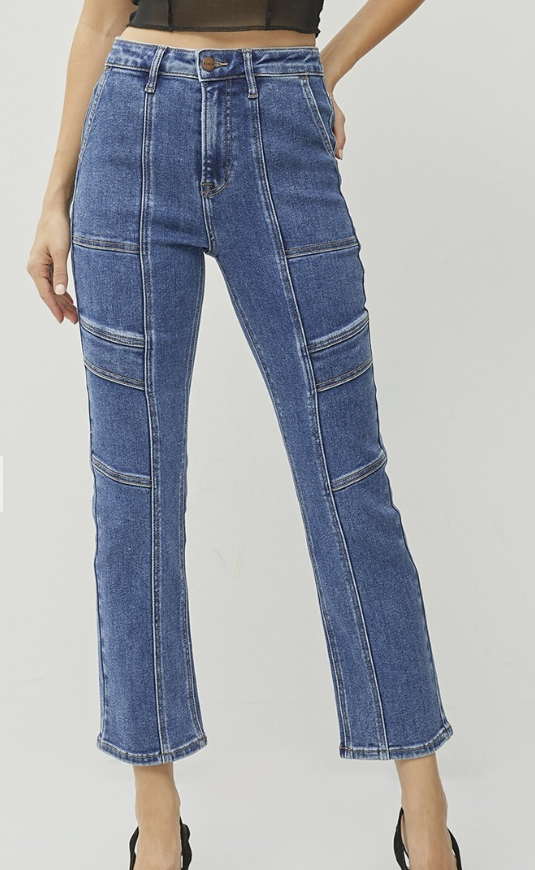 Risen High Rise Ankle Straight Jeans - RDP5602