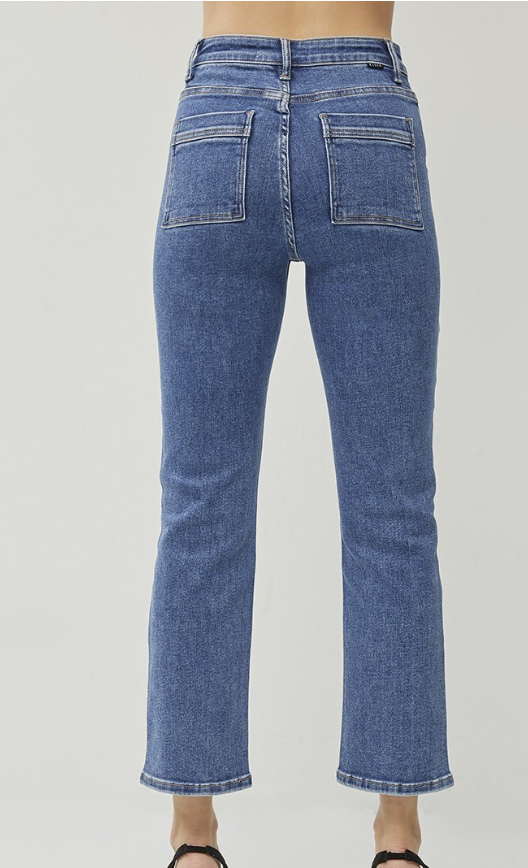 Risen High Rise Ankle Straight Jeans - RDP5602