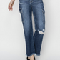 Risen High Rise Crop Straight Cargo Jeans - RDP5774