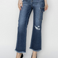 Risen High Rise Crop Straight Cargo Jeans - RDP5774
