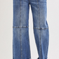 Risen Slouchy Cropped Wide Jeans with Cuff - PWC21406