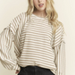 Mocha & Cream Striped Long Sleeve Top