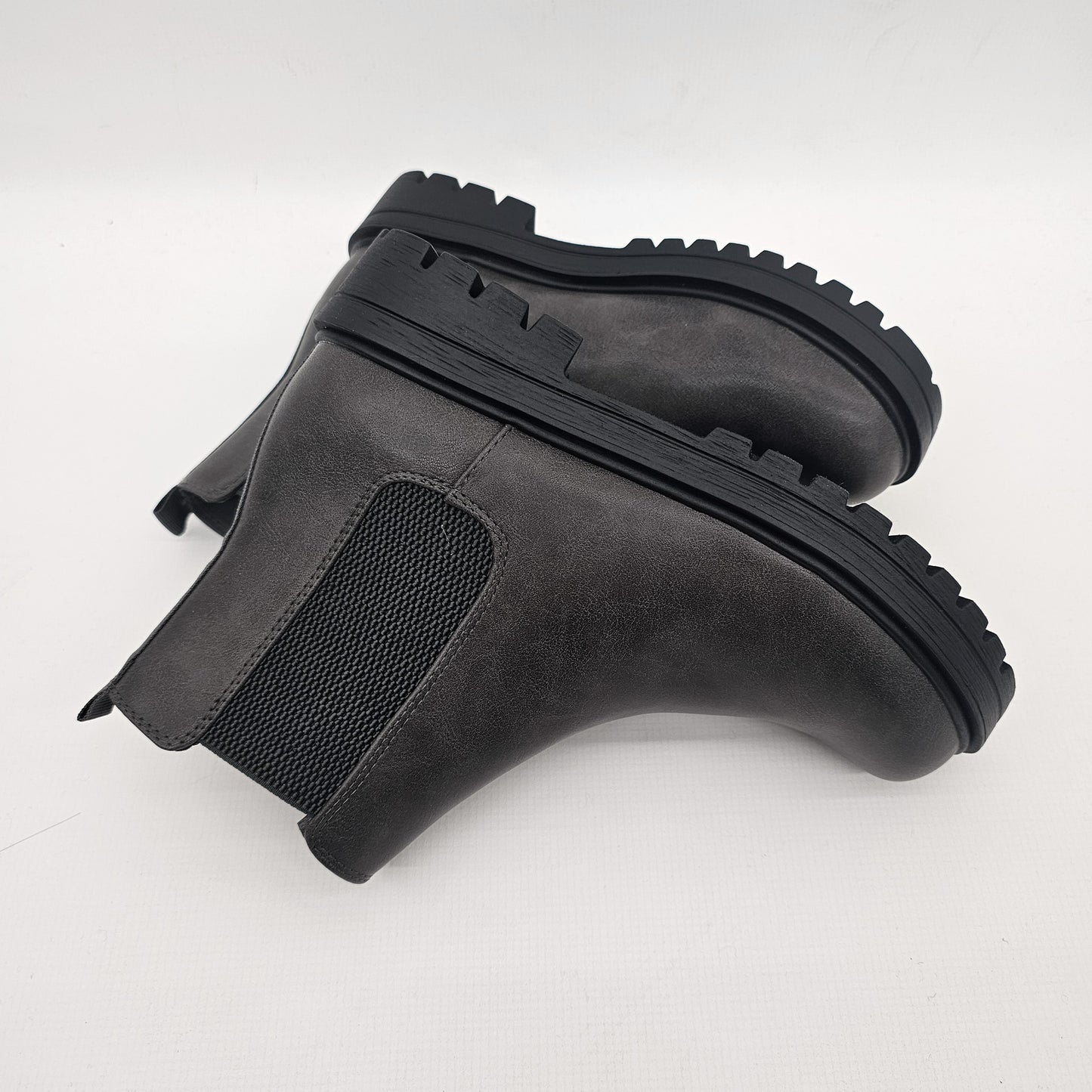 Soda Paden Dk Grey Chelsea Boots. Gray boots.