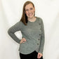 Green Button Tulip Hem Long Sleeve