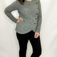 Green Button Tulip Hem Long Sleeve