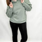 Green Cloud Plush Cozy Polo Sweatshirt